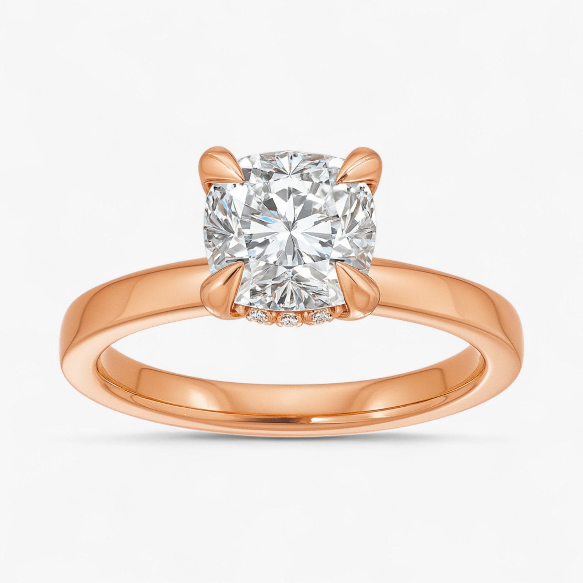 The Timeless Hidden Halo Engagement Ring | Cushion