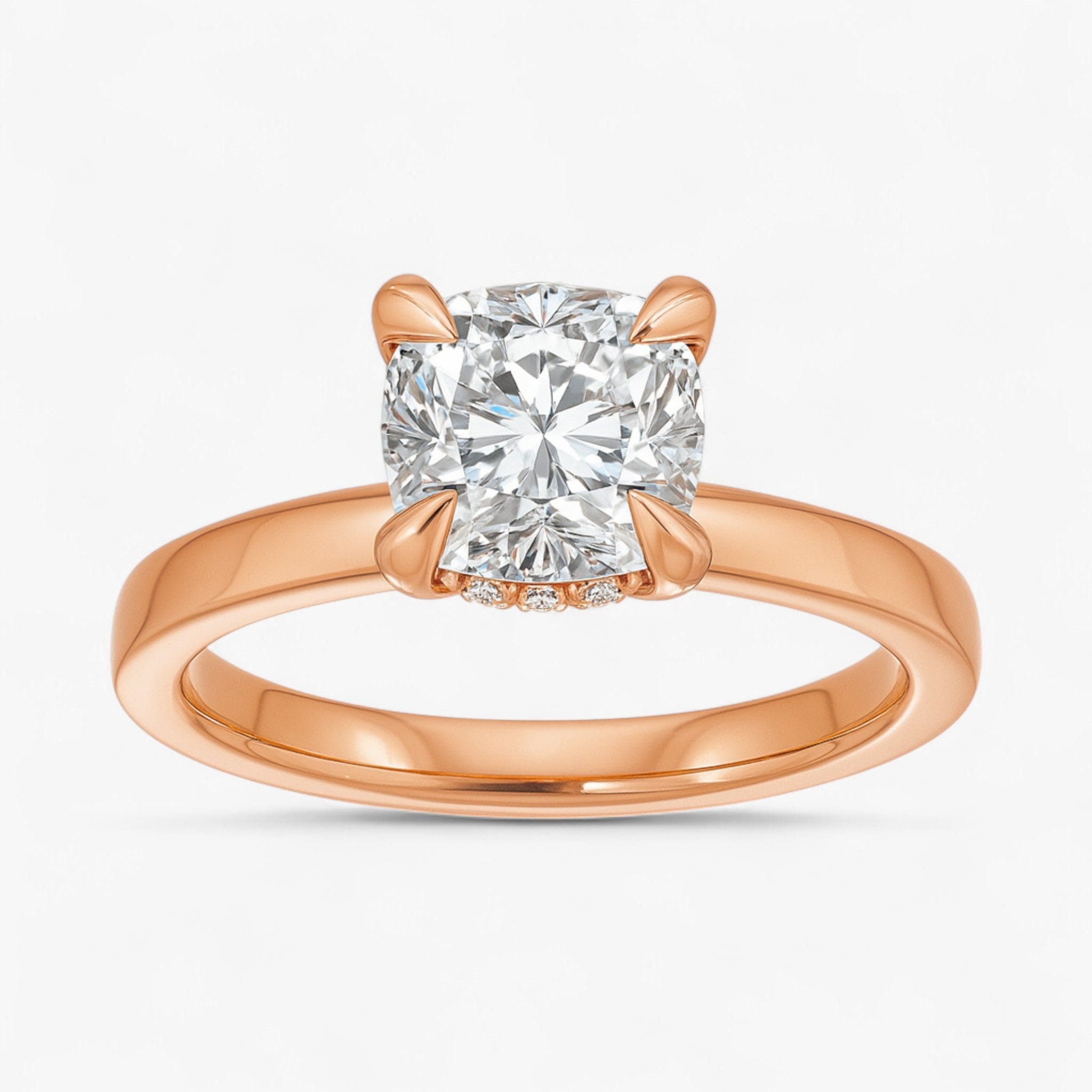 The Timeless Hidden Halo Engagement Ring | Cushion