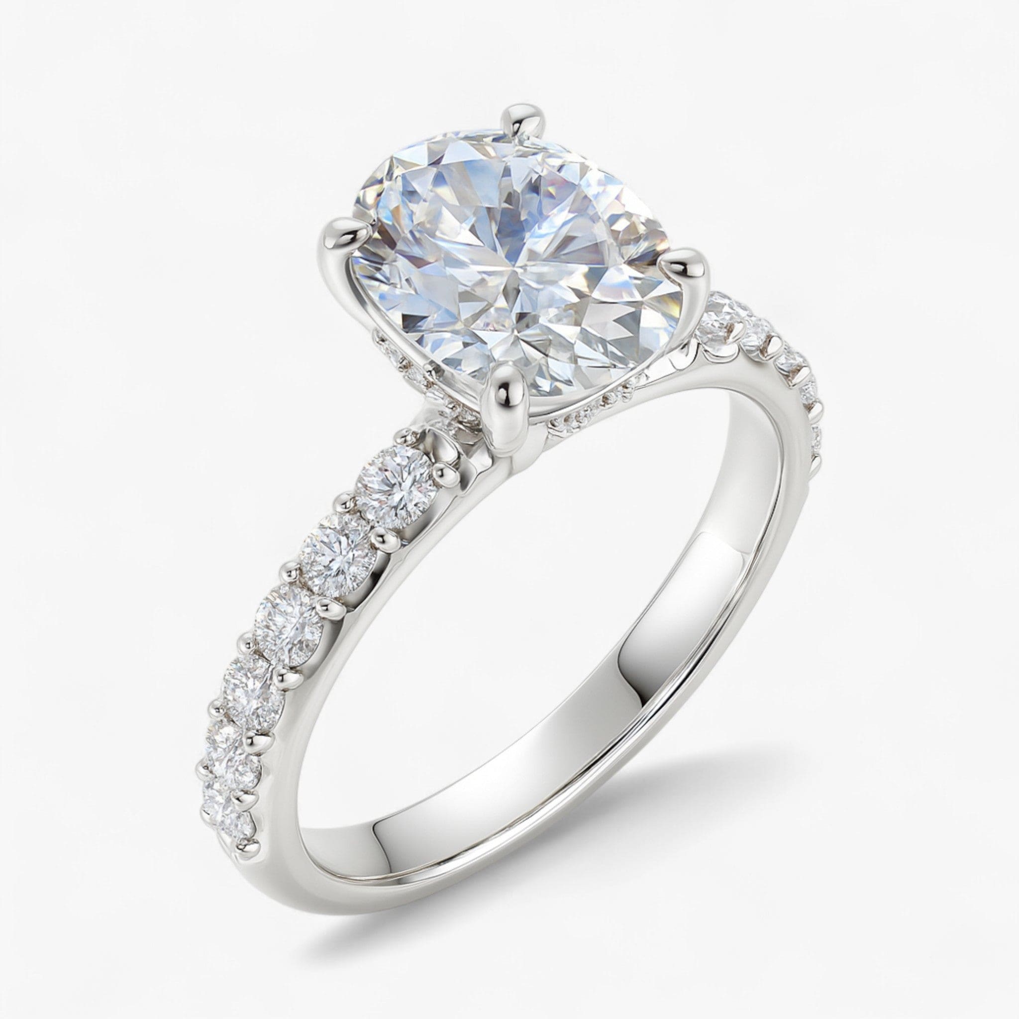 The Iconic Hidden Halo Engagement Ring | Oval