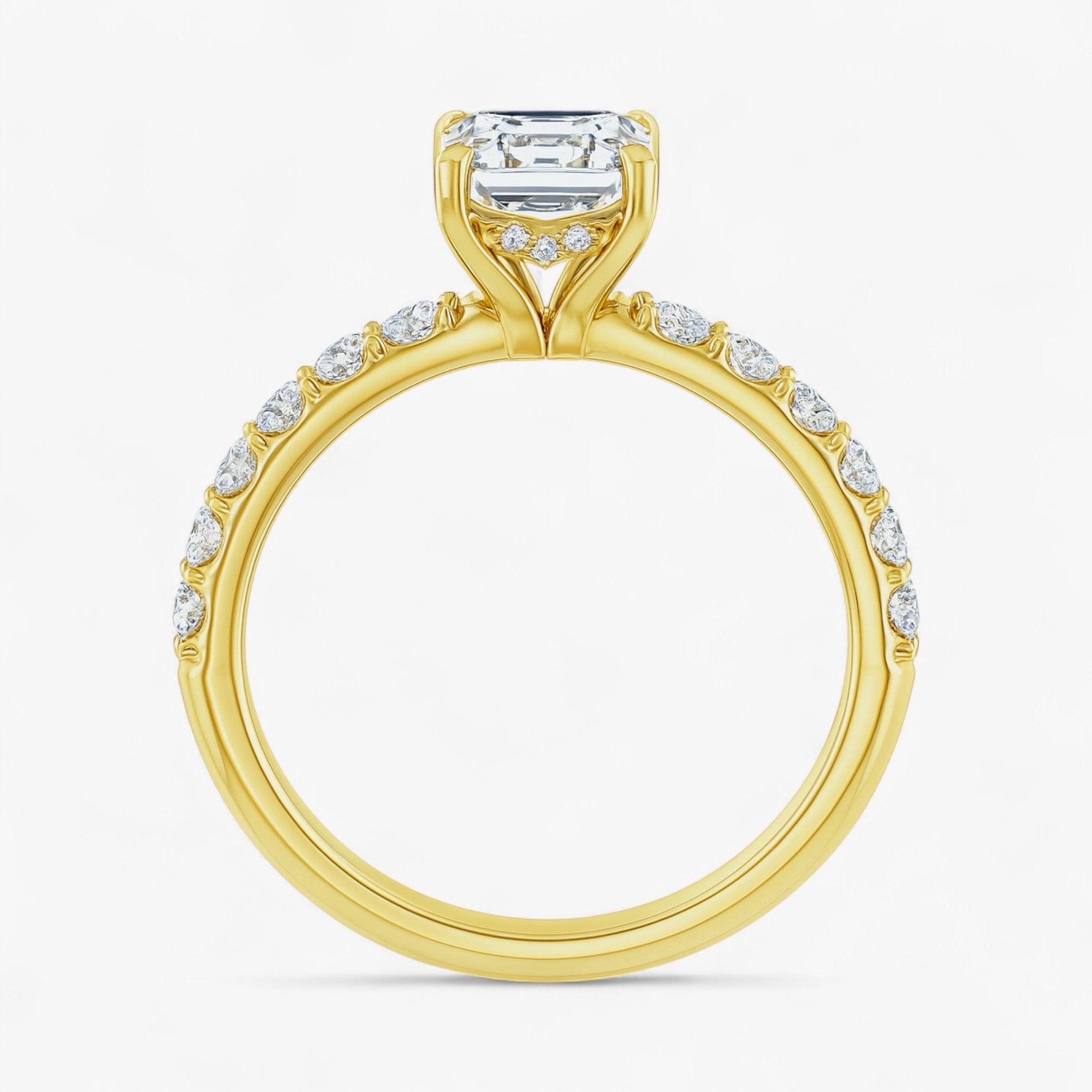 The Iconic Hidden Halo Engagement Ring | Emerald