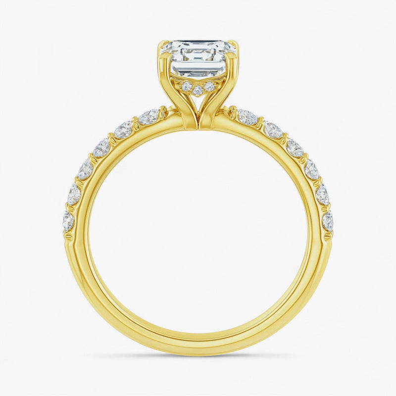 The Iconic Hidden Halo Engagement Ring | Emerald