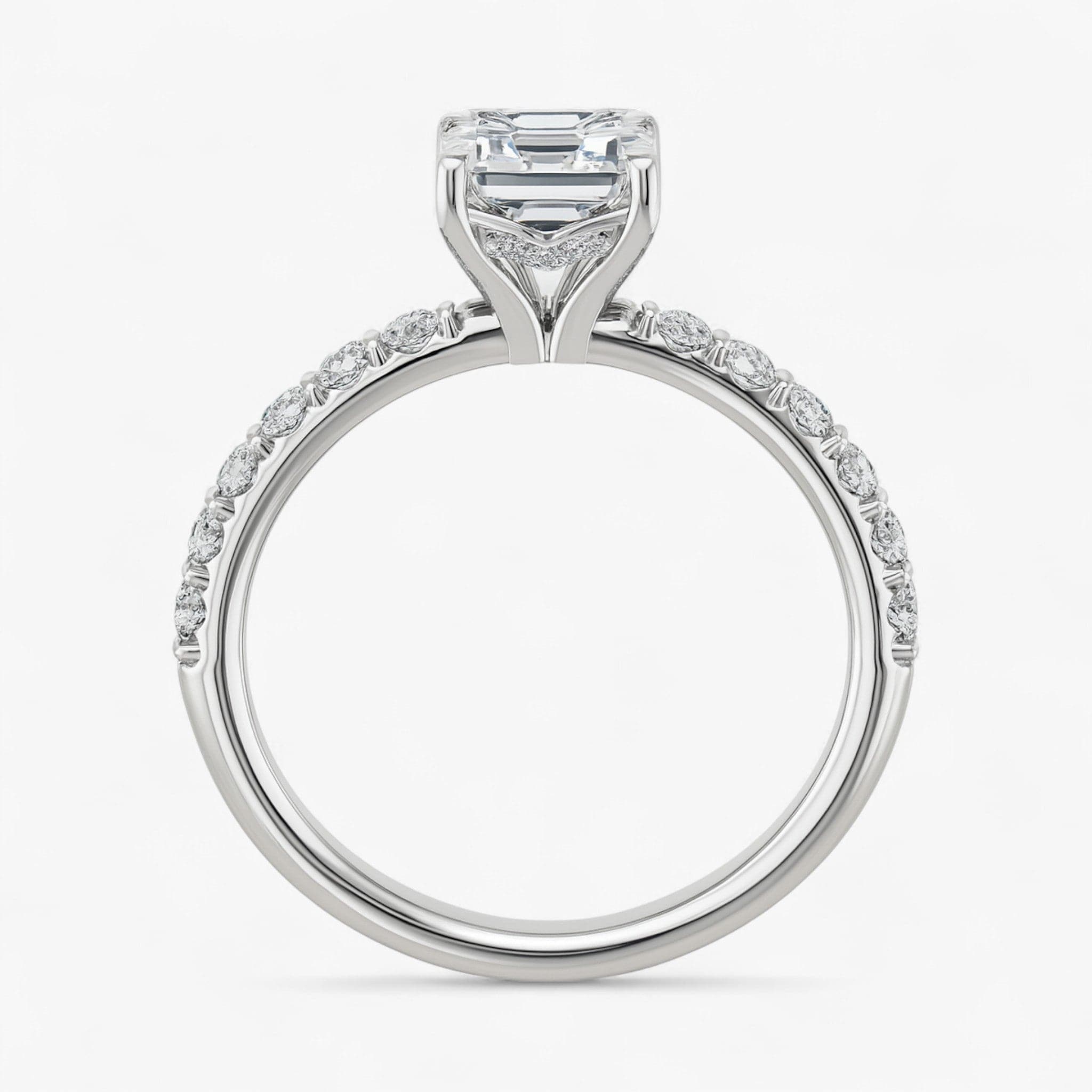 The Iconic Hidden Halo Engagement Ring | Emerald