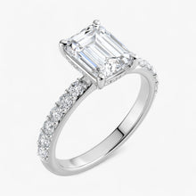The Iconic Hidden Halo Engagement Ring | Emerald