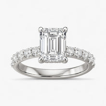 The Iconic Hidden Halo Engagement Ring | Emerald