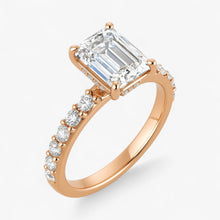The Iconic Hidden Halo Engagement Ring | Emerald