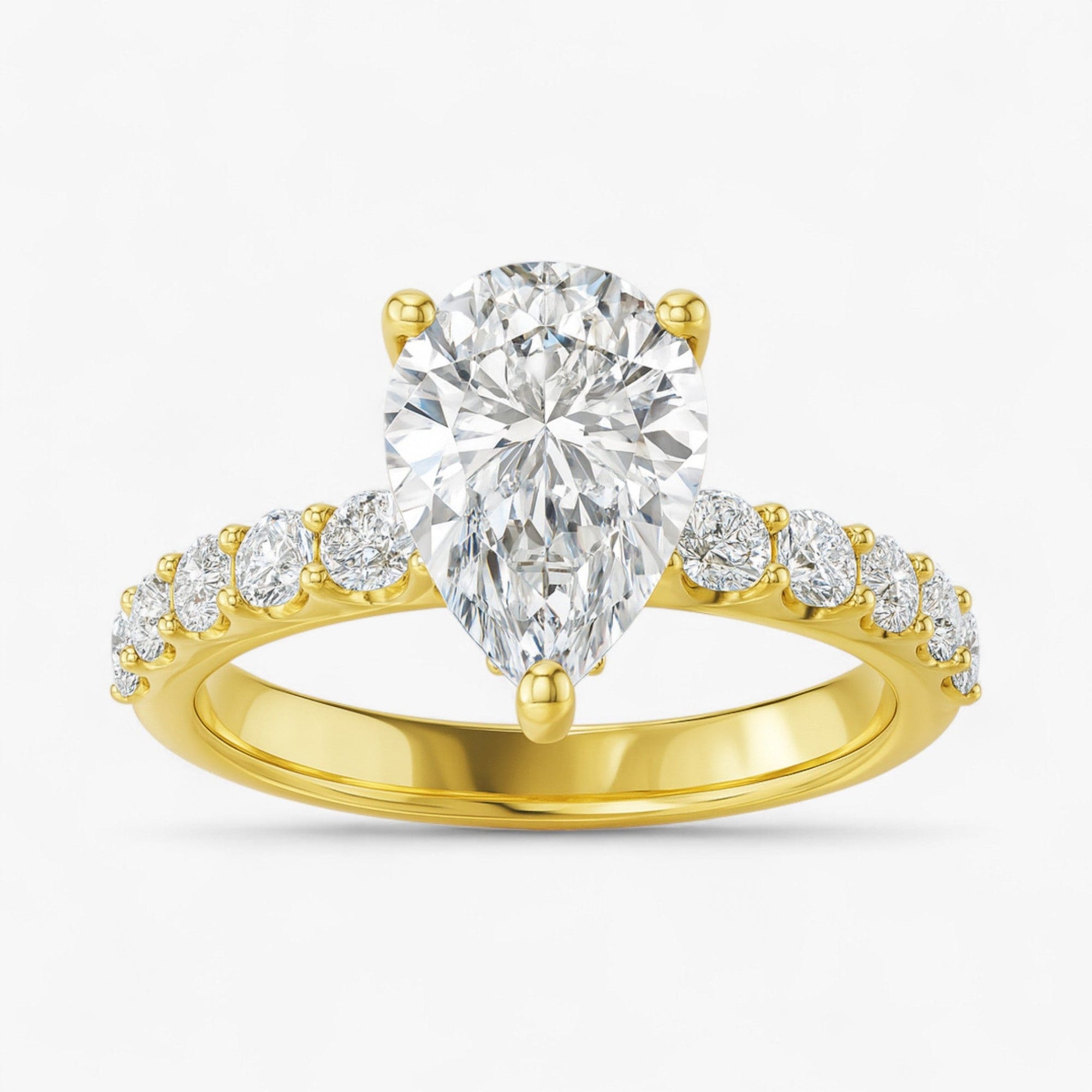 The Iconic Hidden Halo Engagement Ring | Pear