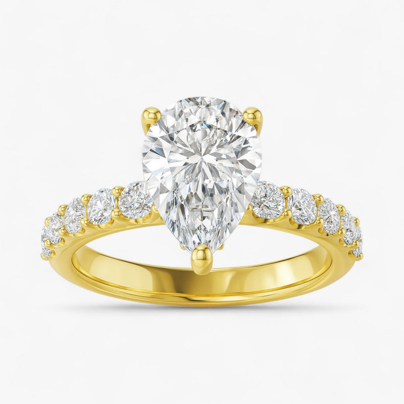 The Iconic Hidden Halo Engagement Ring | Pear