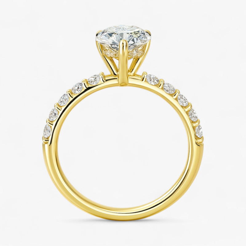 The Iconic Hidden Halo Engagement Ring | Pear