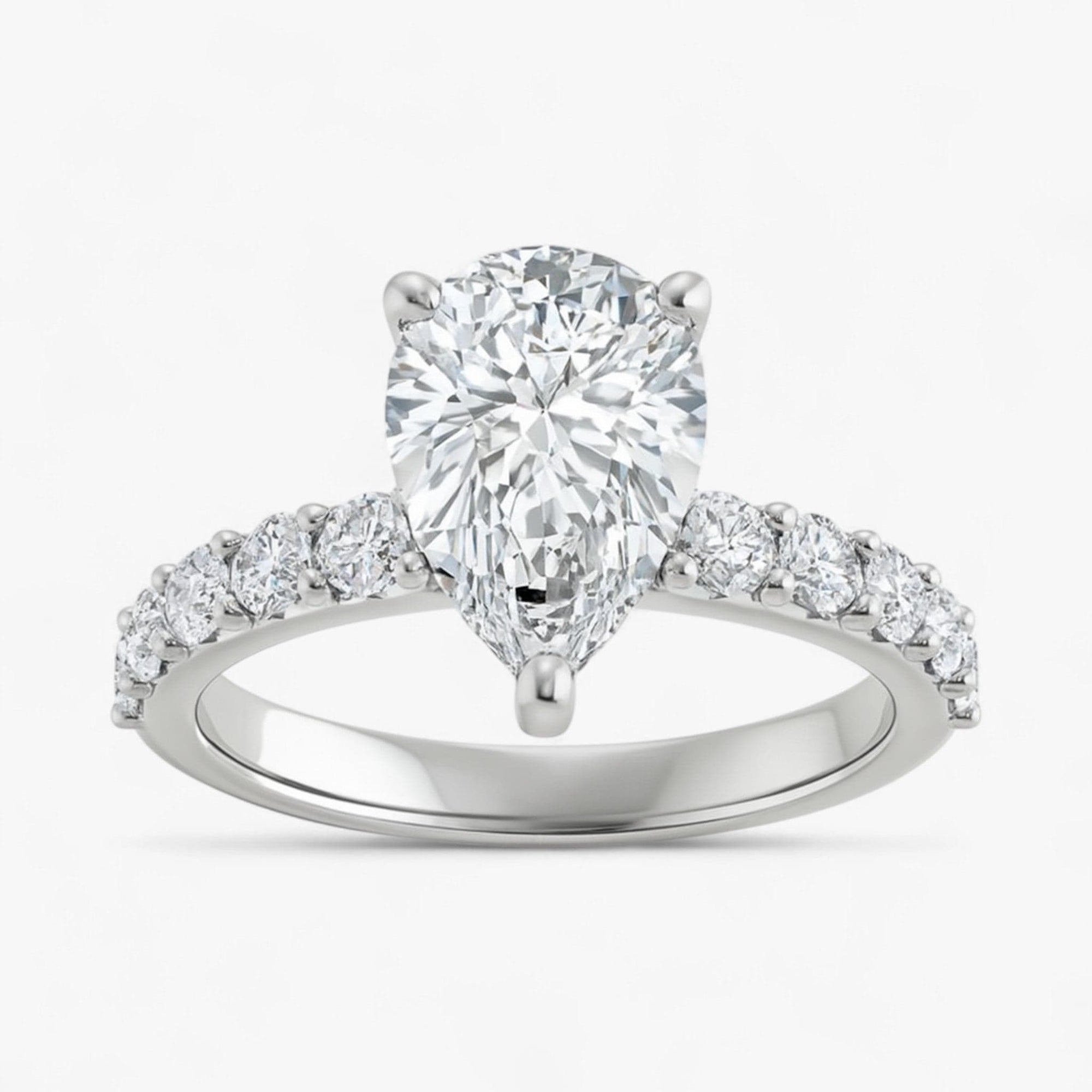 The Iconic Hidden Halo Engagement Ring | Pear