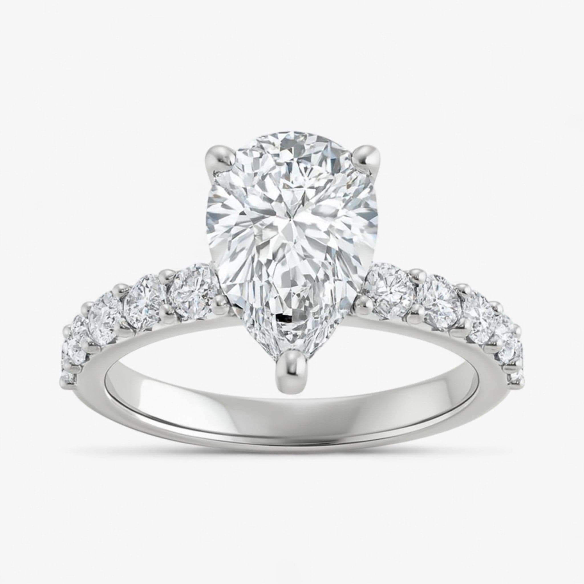 The Iconic Hidden Halo Engagement Ring | Pear