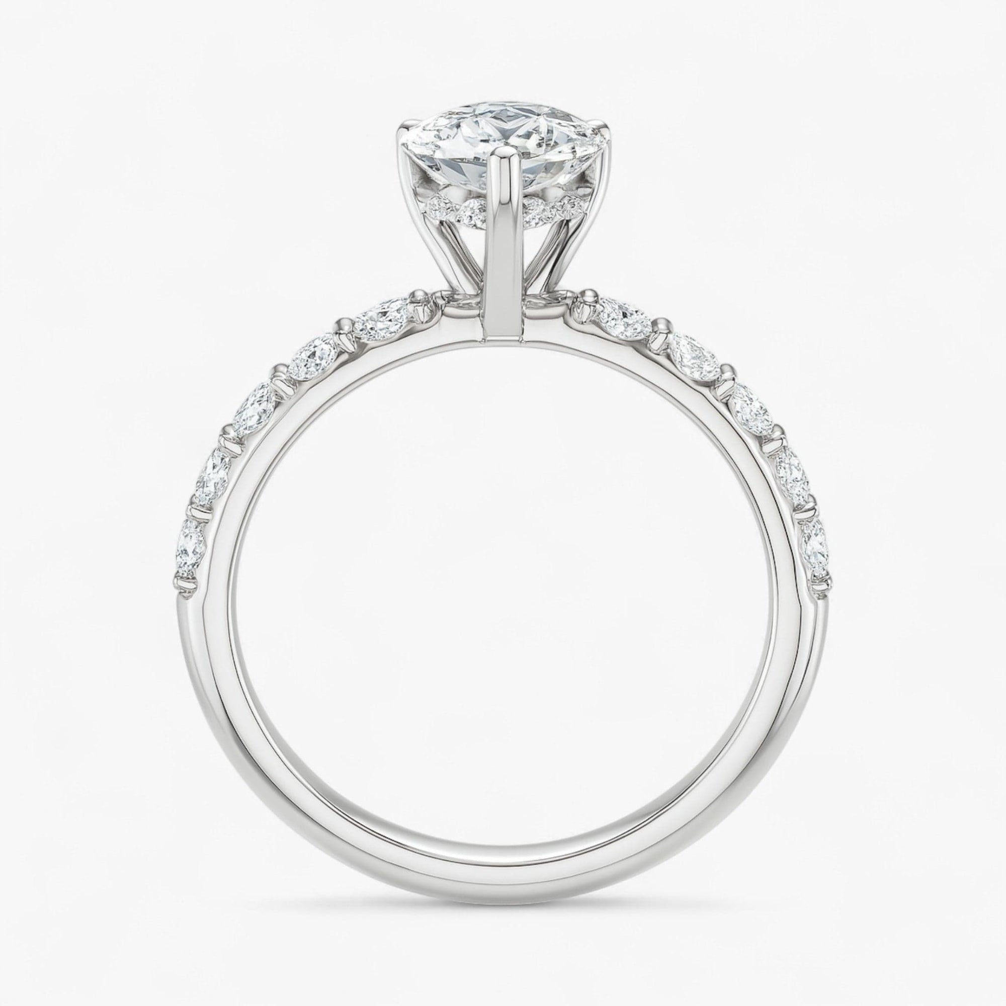 The Iconic Hidden Halo Engagement Ring | Pear
