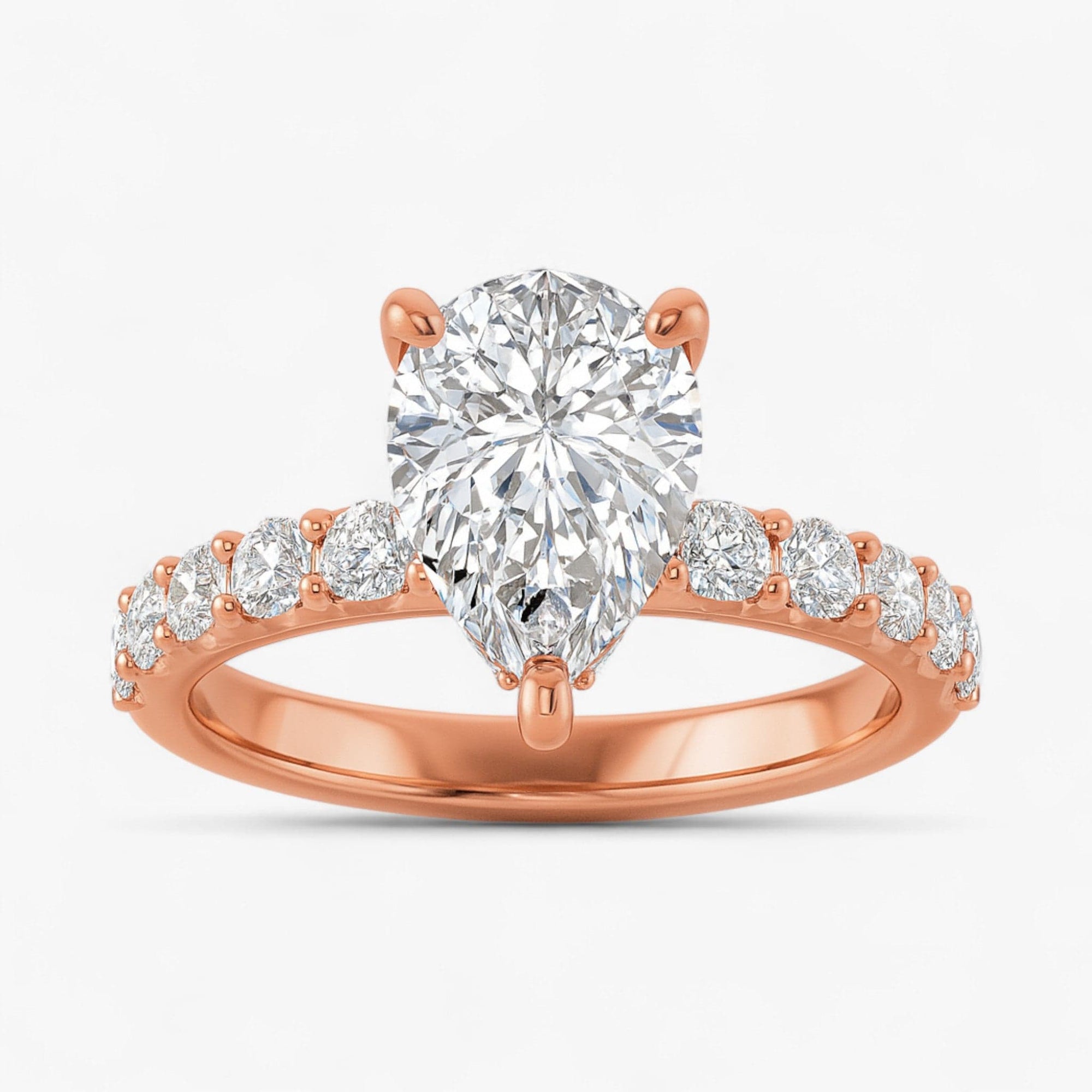 The Iconic Hidden Halo Engagement Ring | Pear