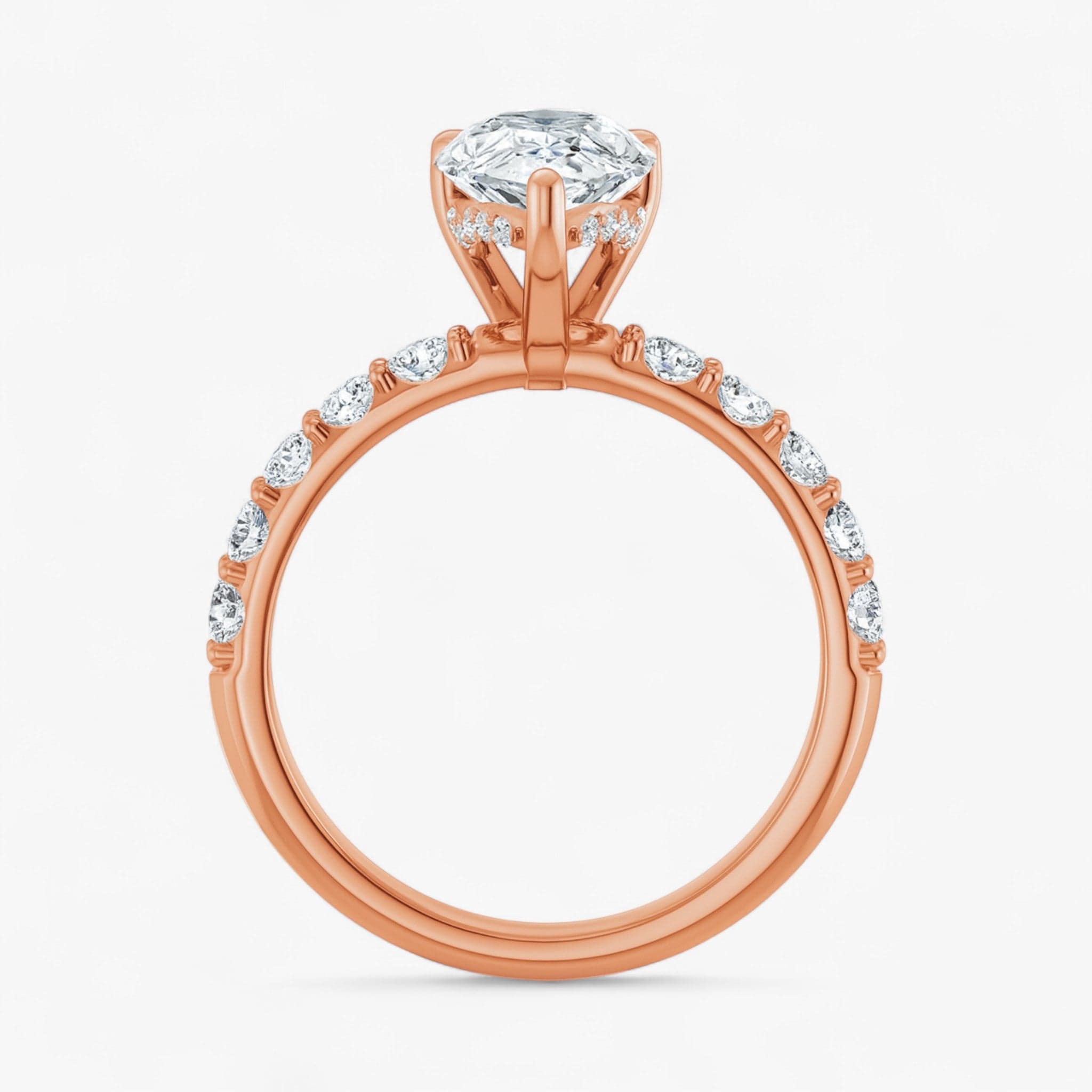 The Iconic Hidden Halo Engagement Ring | Pear