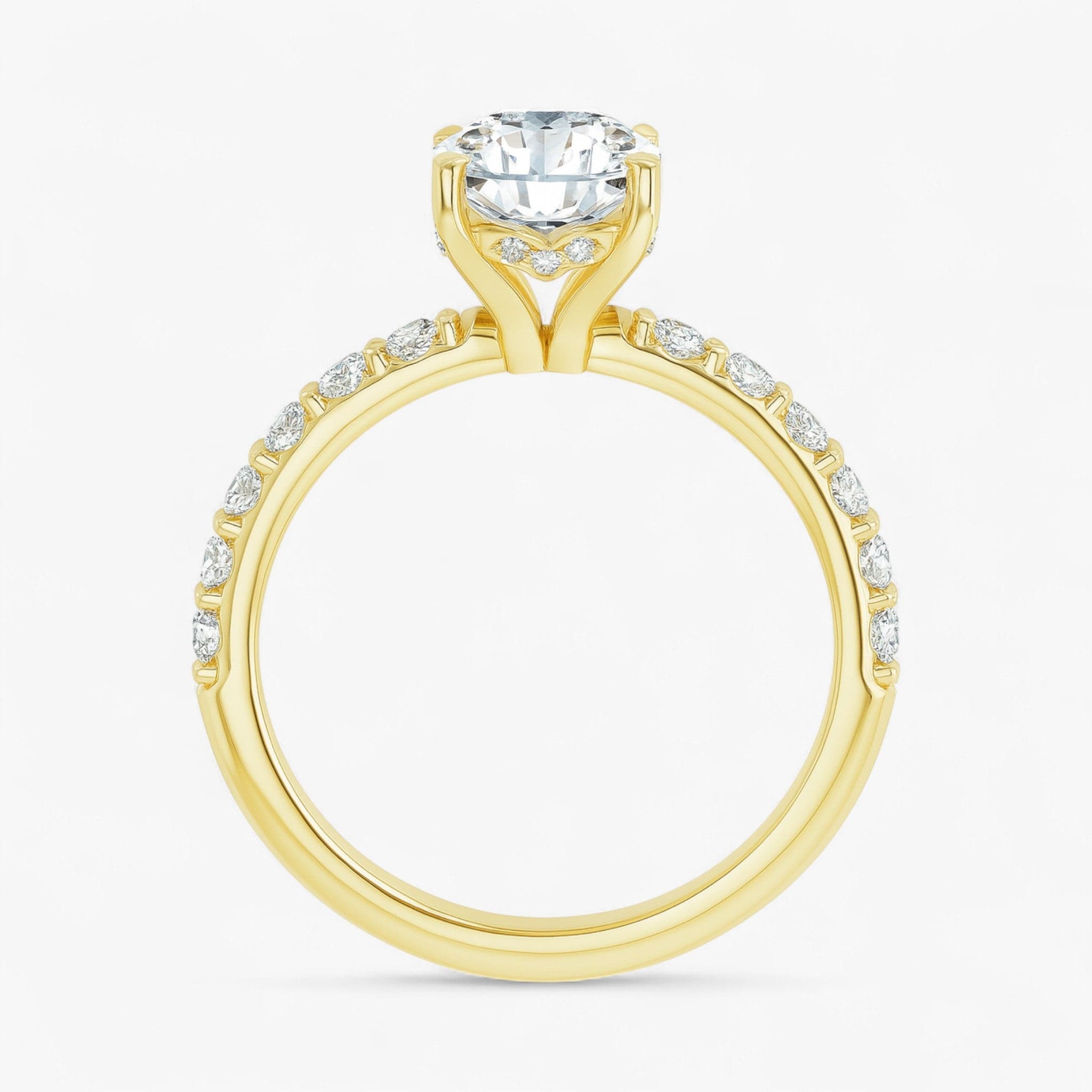 The Iconic Hidden Halo Engagement Ring | Cushion
