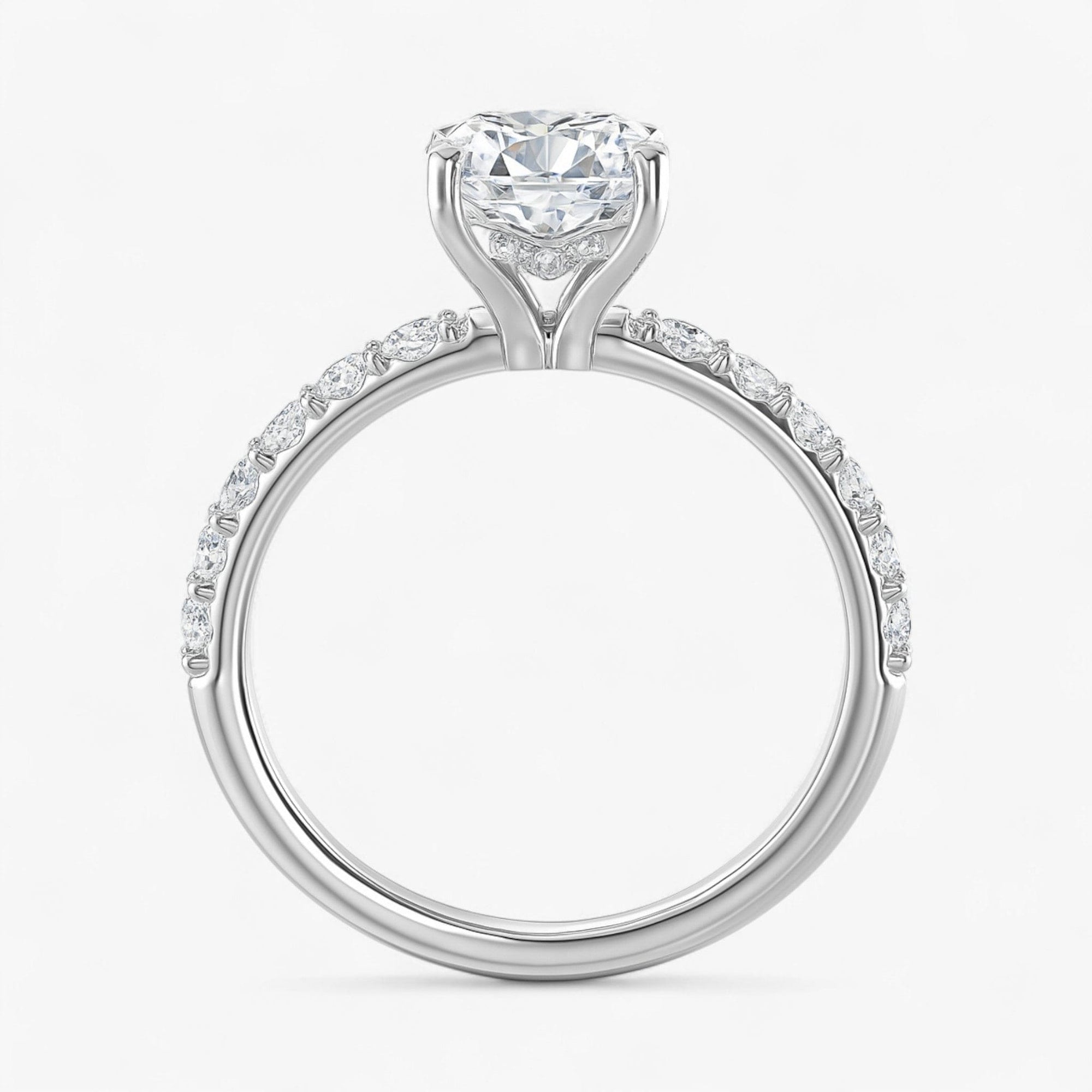 The Iconic Hidden Halo Engagement Ring | Oval