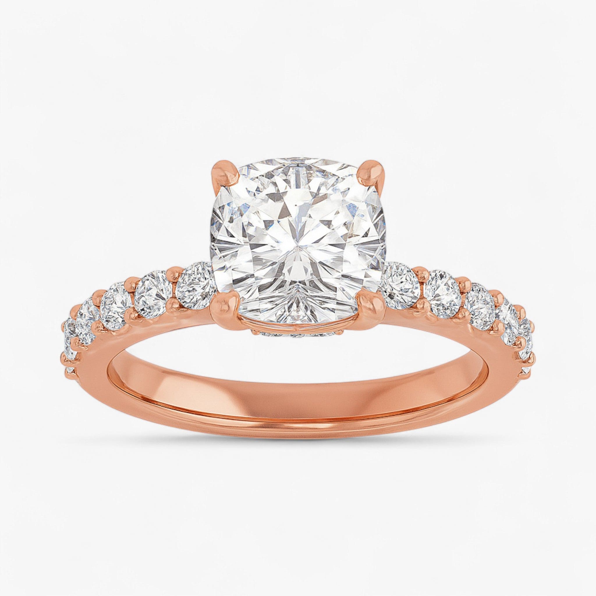The Iconic Hidden Halo Engagement Ring | Cushion