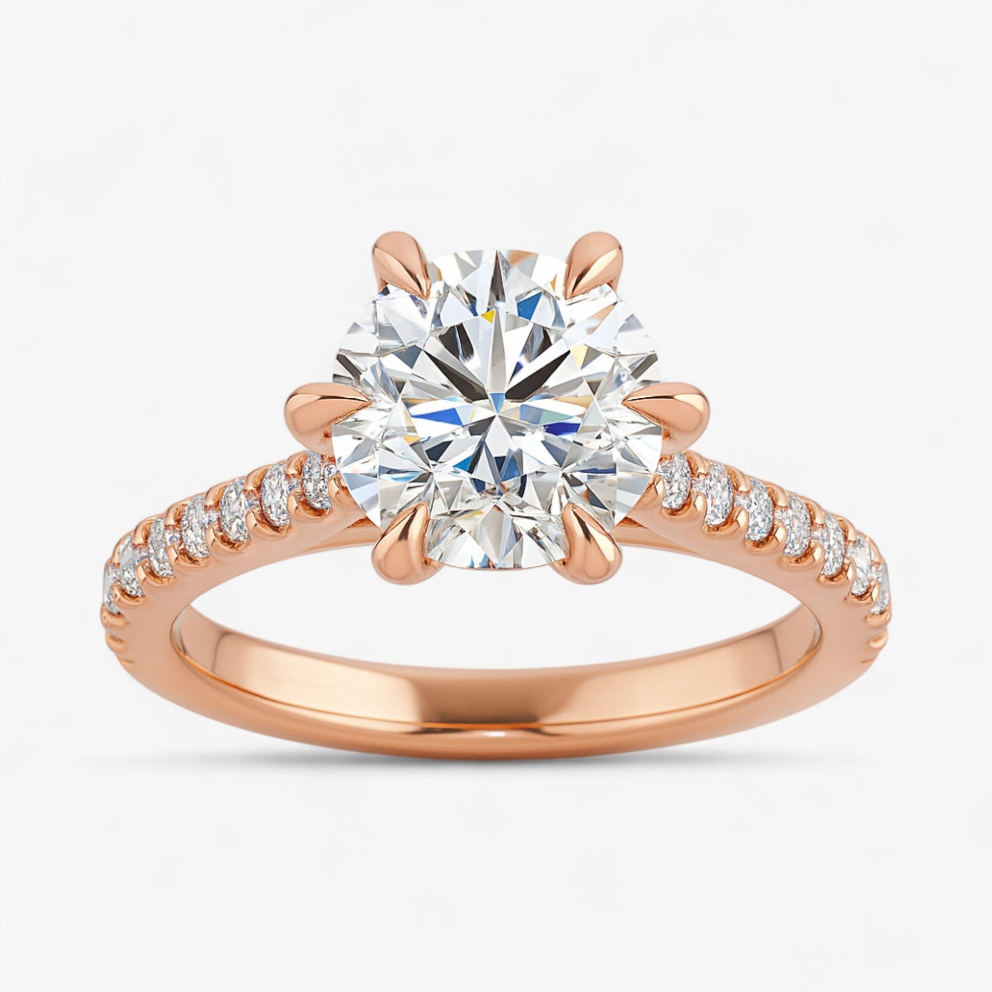 The Signature Cathedral Pavé Engagement Ring | Round