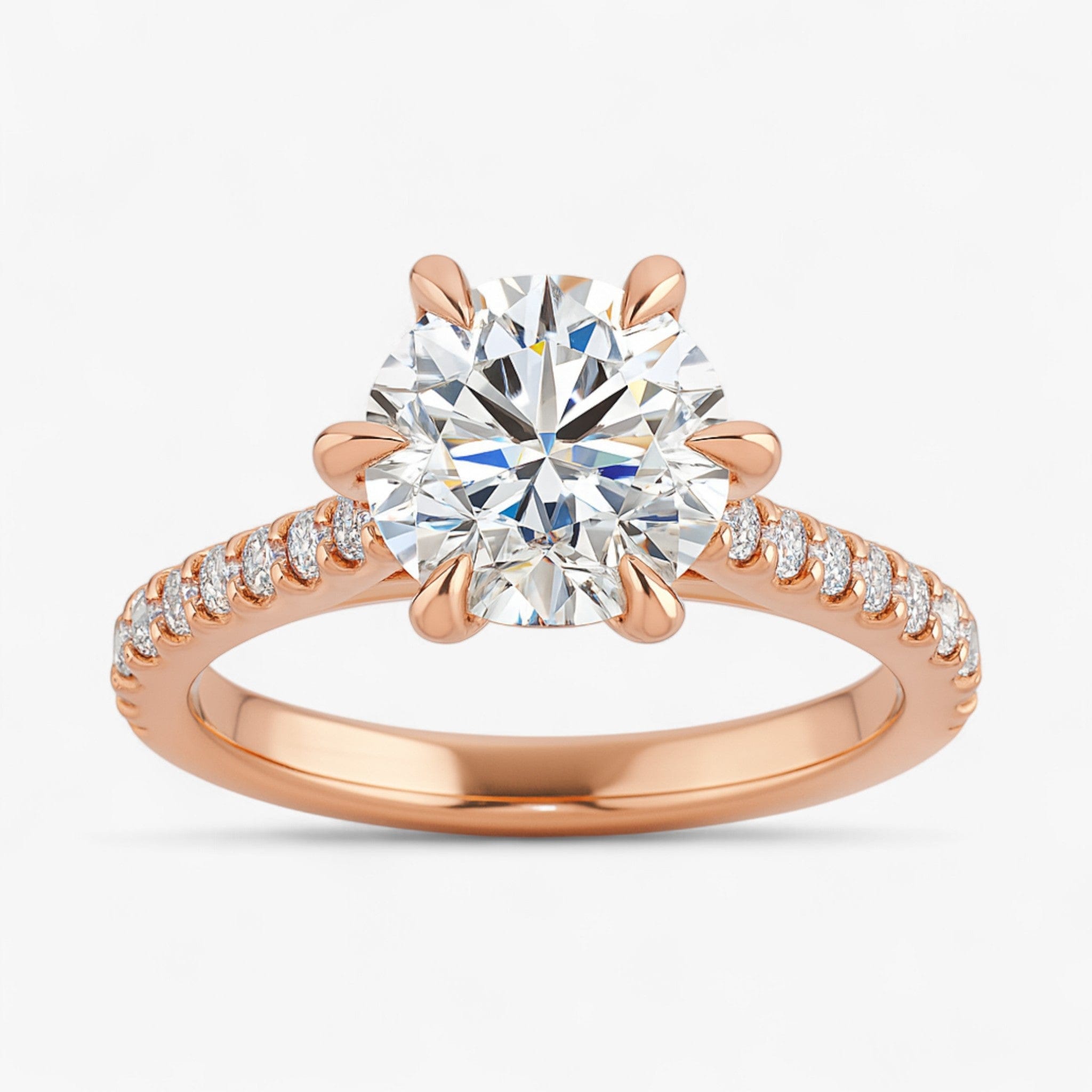 The Signature Cathedral Pavé Engagement Ring | Round