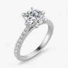 The Signature Cathedral Pavé Engagement Ring | Round