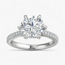 The Signature Cathedral Pavé Engagement Ring | Round