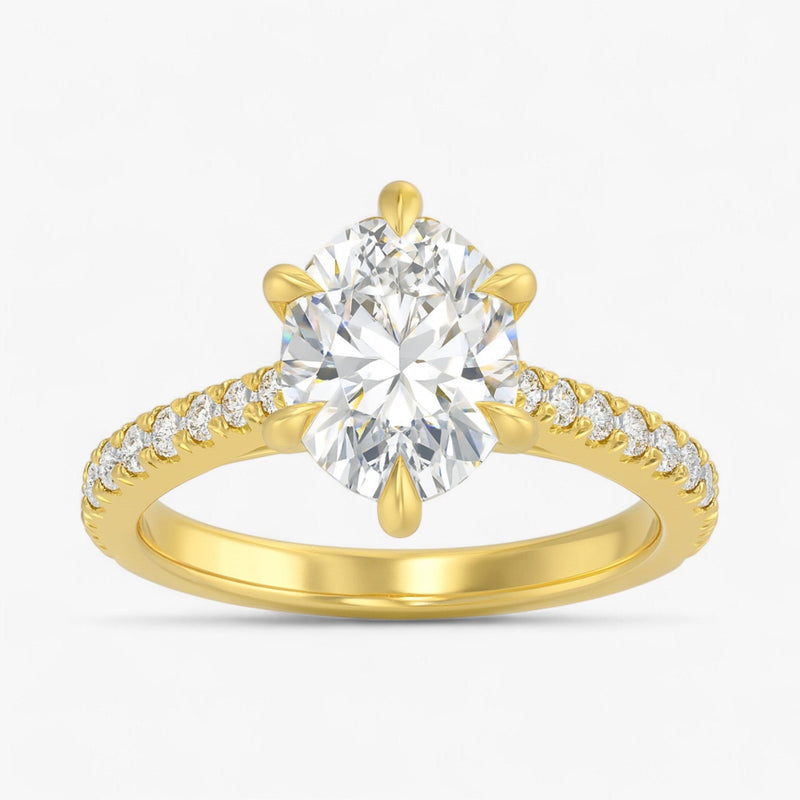 The Signature Cathedral Pavé Engagement Ring | Oval