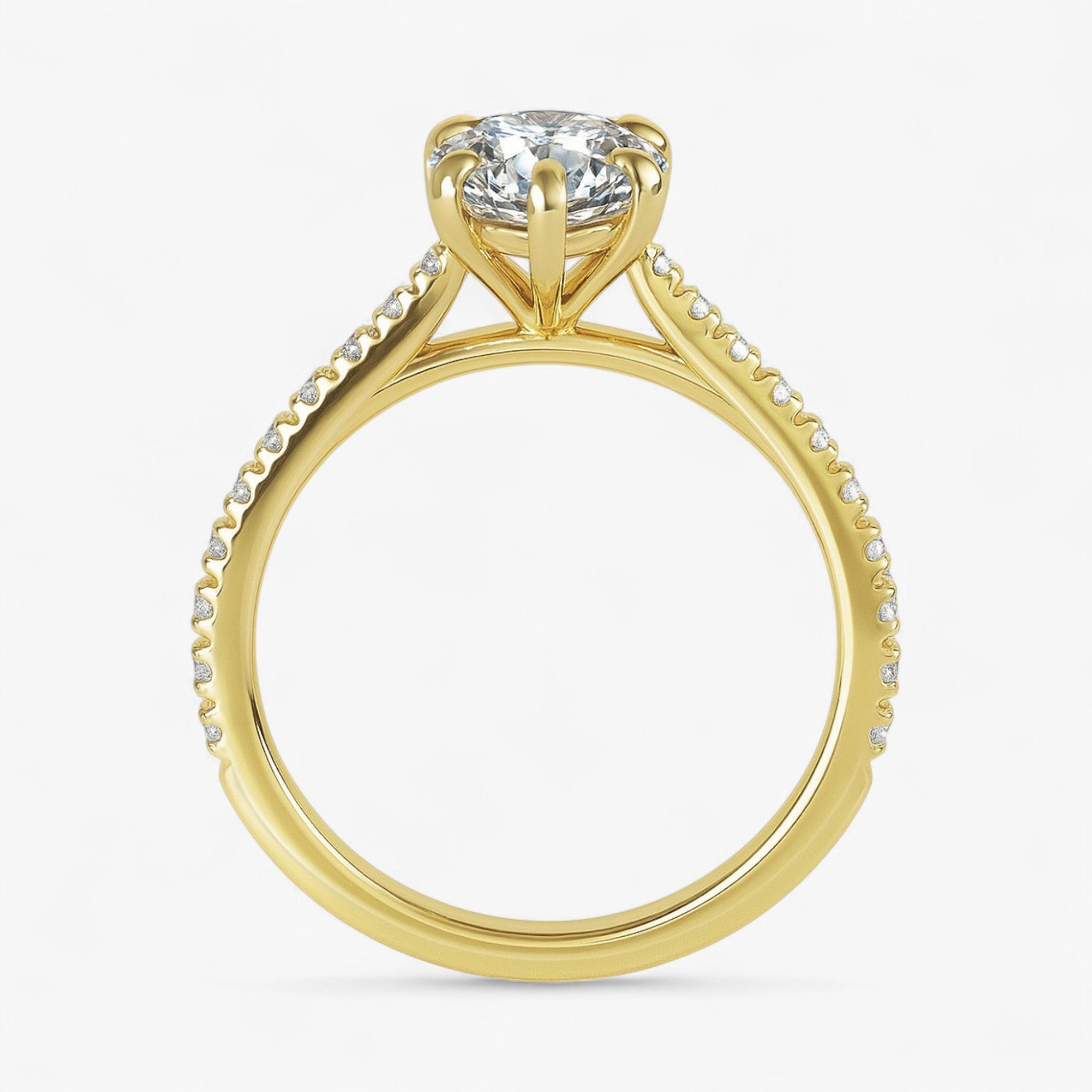 The Signature Cathedral Pavé Engagement Ring | Oval