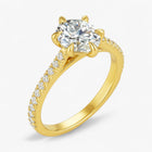 The Signature Cathedral Pavé Engagement Ring | Oval