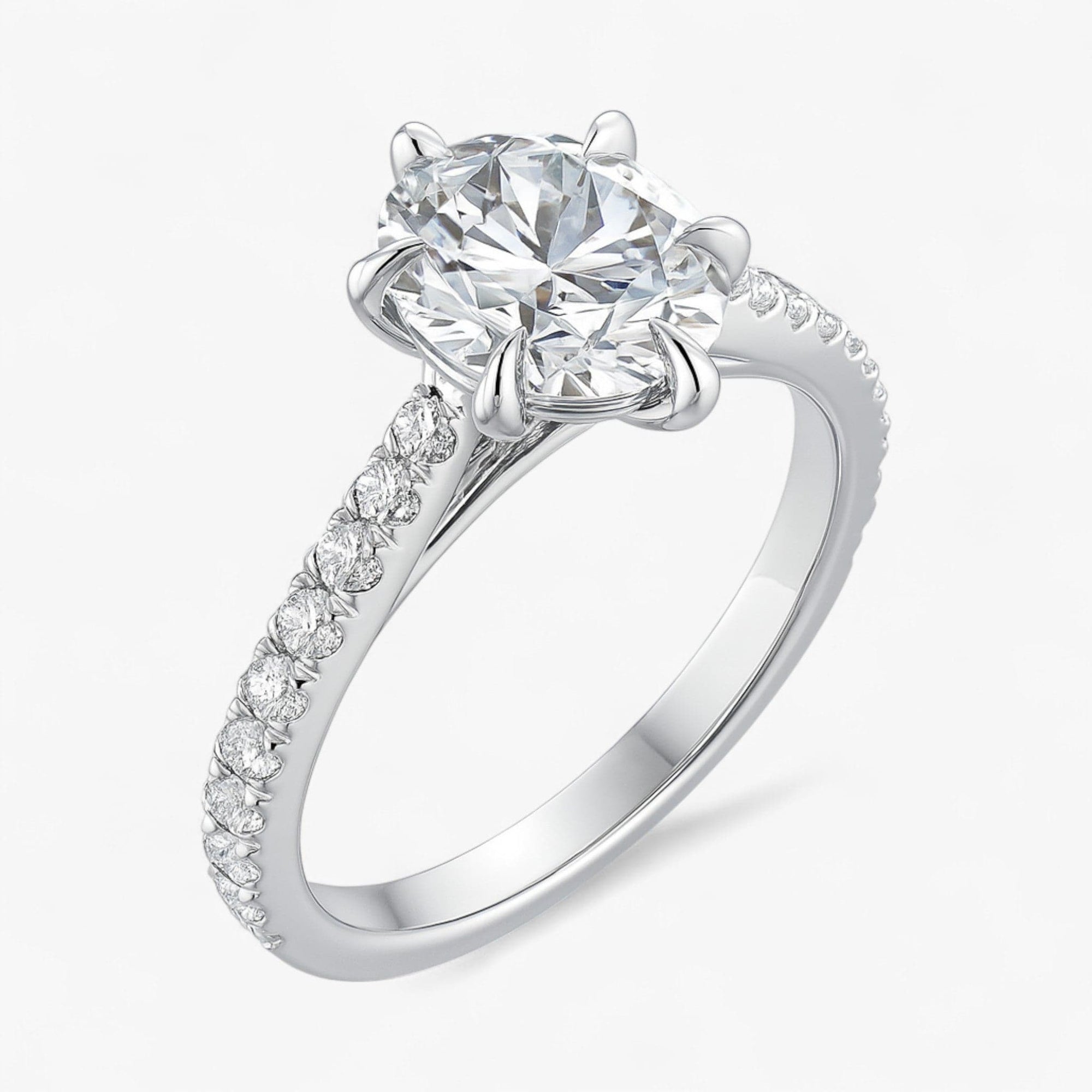 The Signature Cathedral Pavé Engagement Ring | Oval