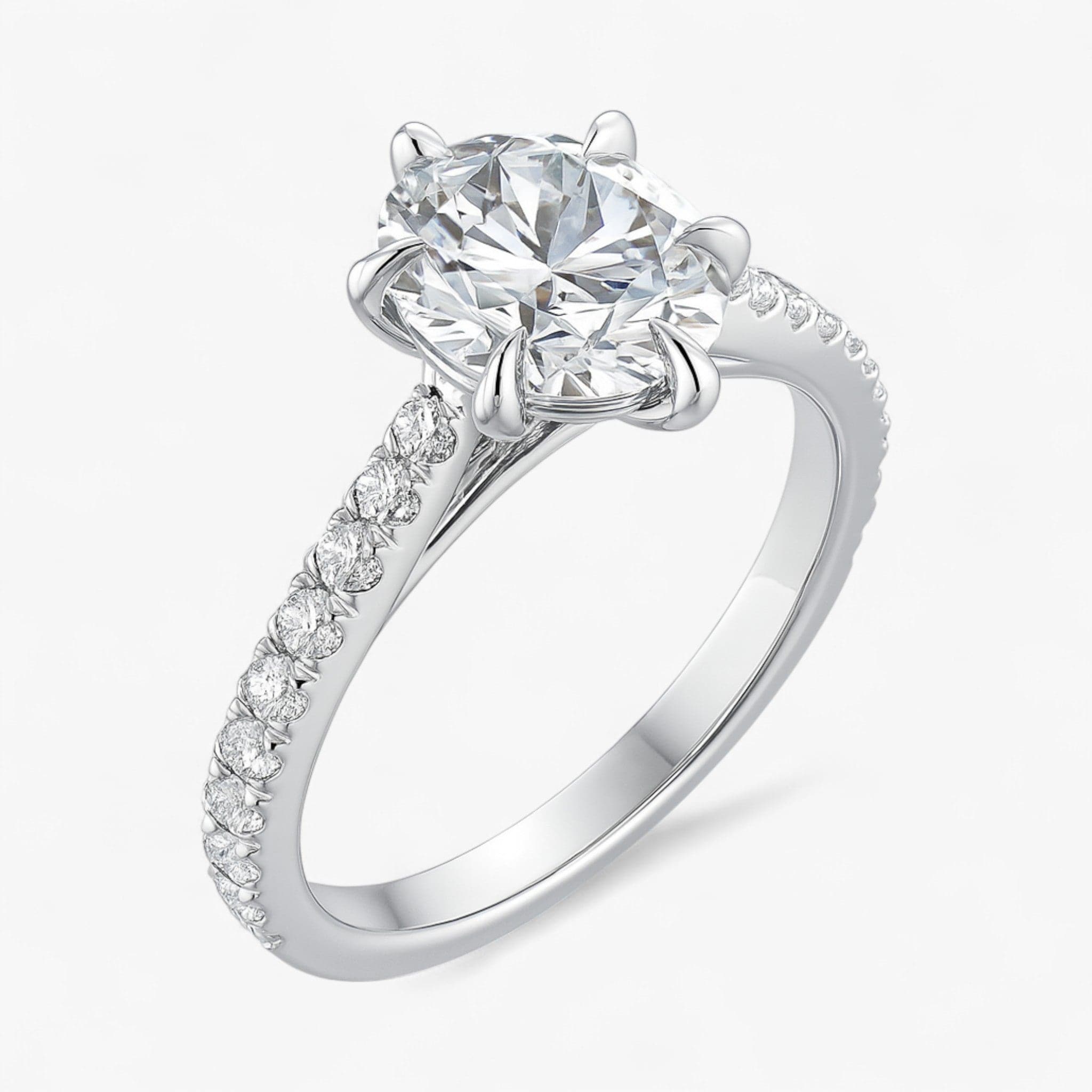 The Signature Cathedral Pavé Engagement Ring | Oval