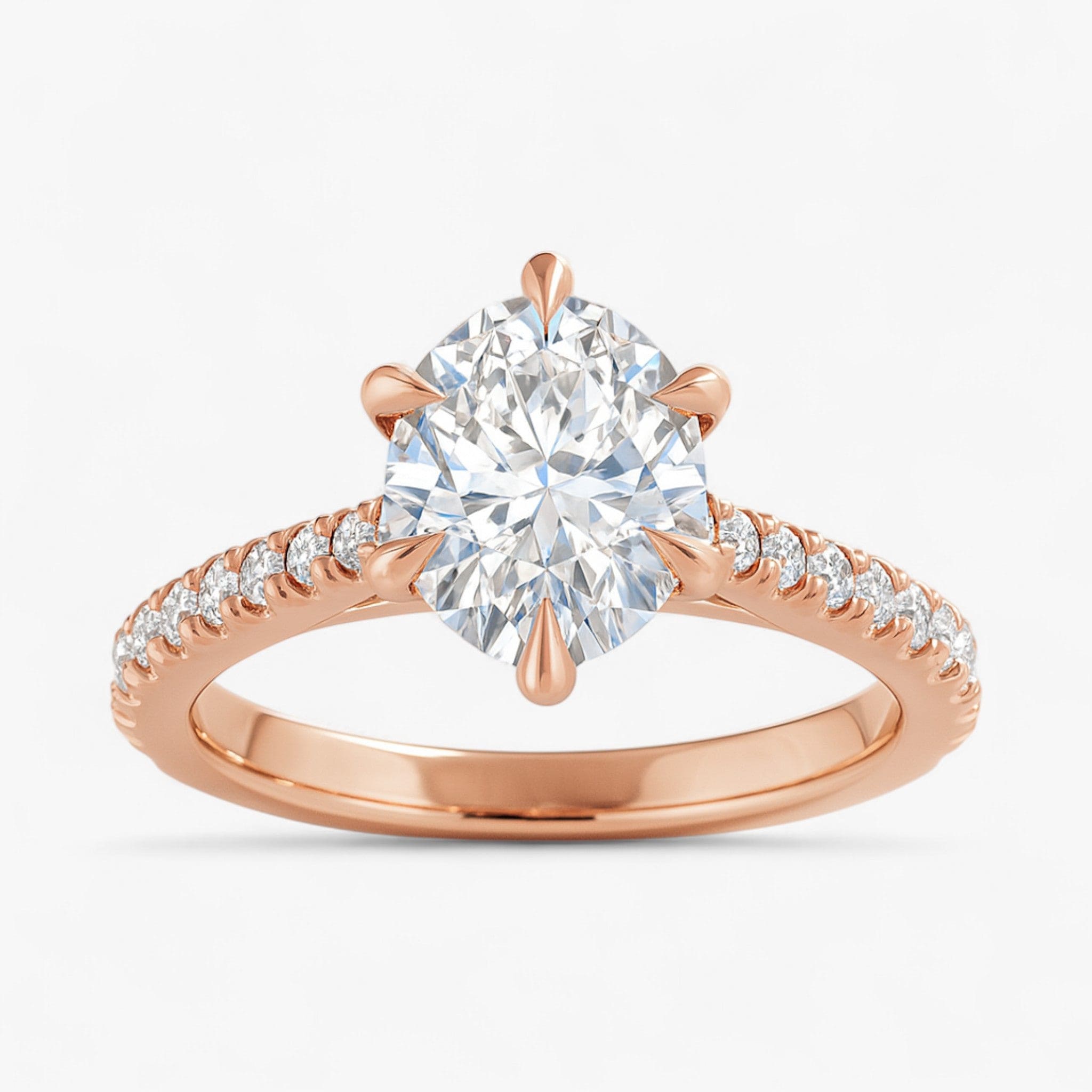 The Signature Cathedral Pavé Engagement Ring | Oval