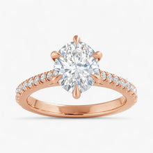 The Signature Cathedral Pavé Engagement Ring | Oval