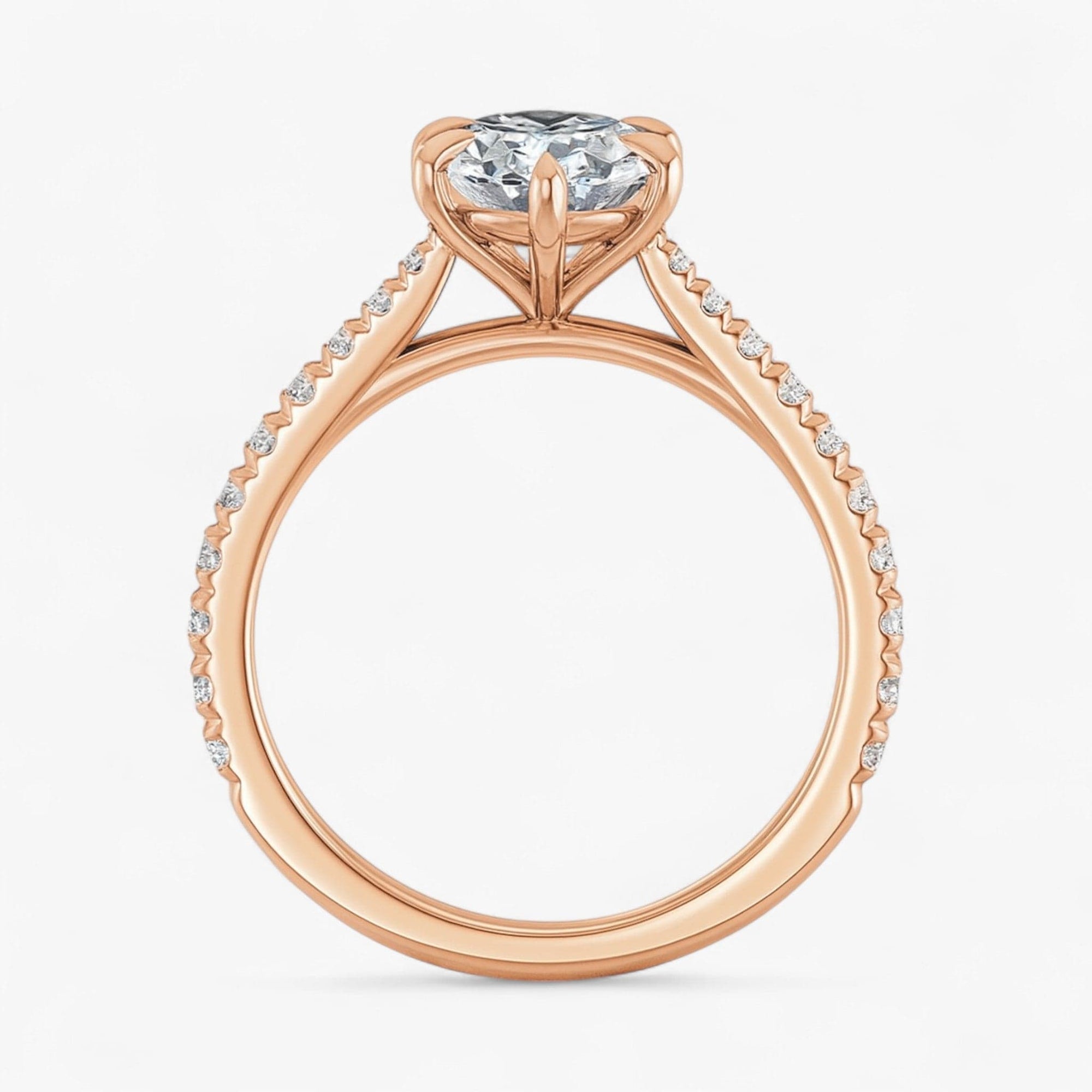The Signature Cathedral Pavé Engagement Ring | Oval