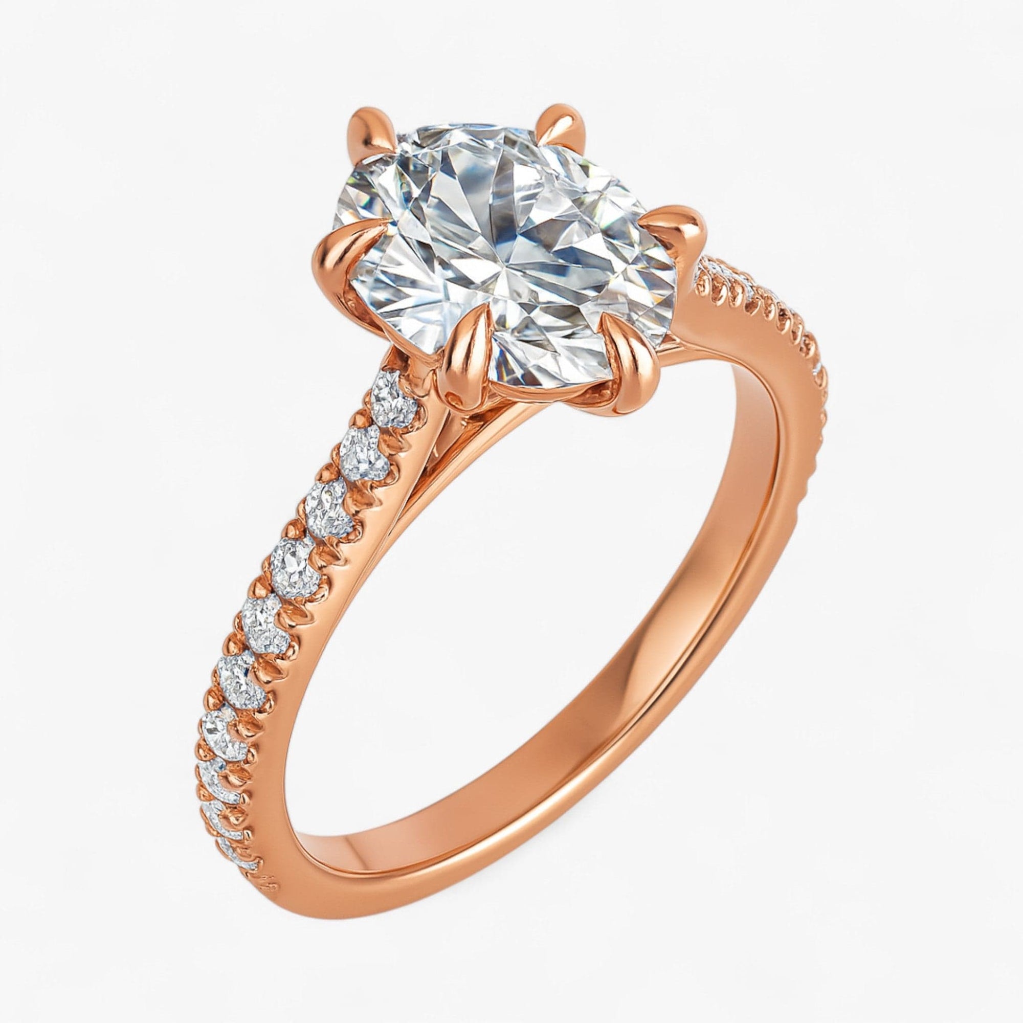 The Signature Cathedral Pavé Engagement Ring | Oval