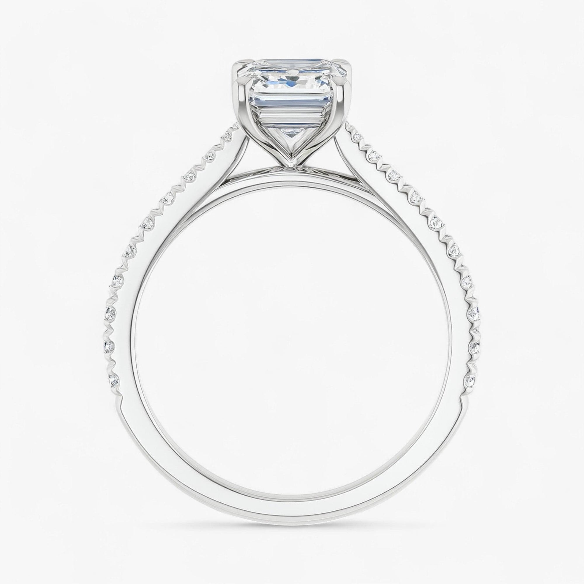 The Signature Cathedral Pavé Engagement Ring | Emerald