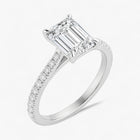 The Signature Cathedral Pavé Engagement Ring | Emerald