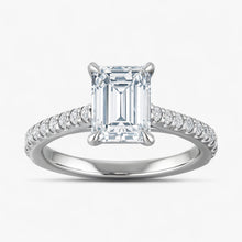 The Signature Cathedral Pavé Engagement Ring | Emerald