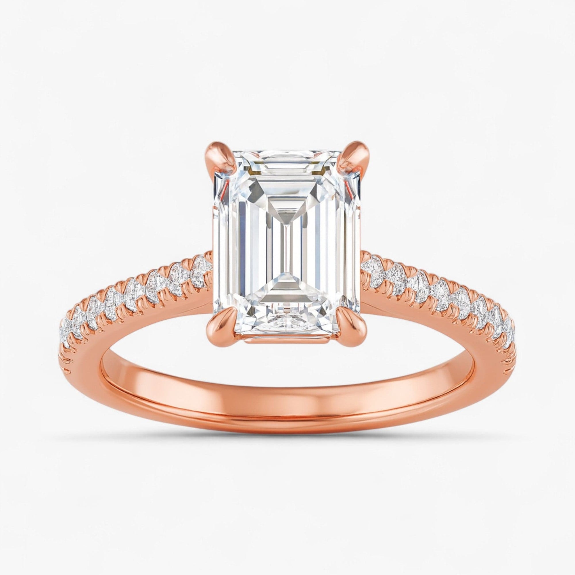 The Signature Cathedral Pavé Engagement Ring | Emerald