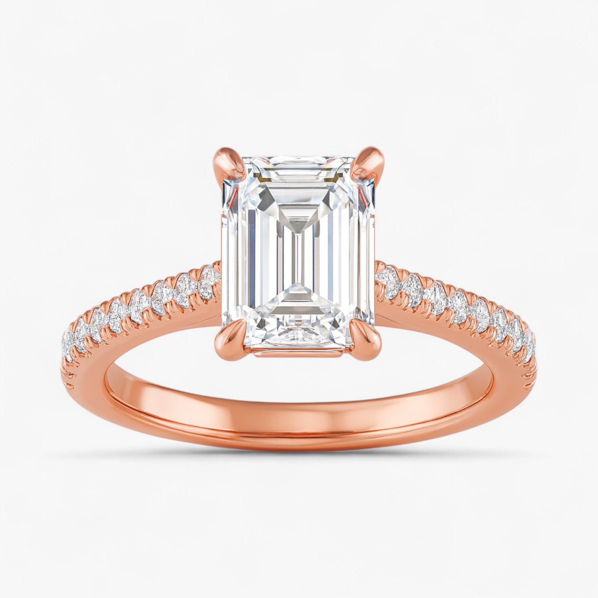 The Signature Cathedral Pavé Engagement Ring | Emerald