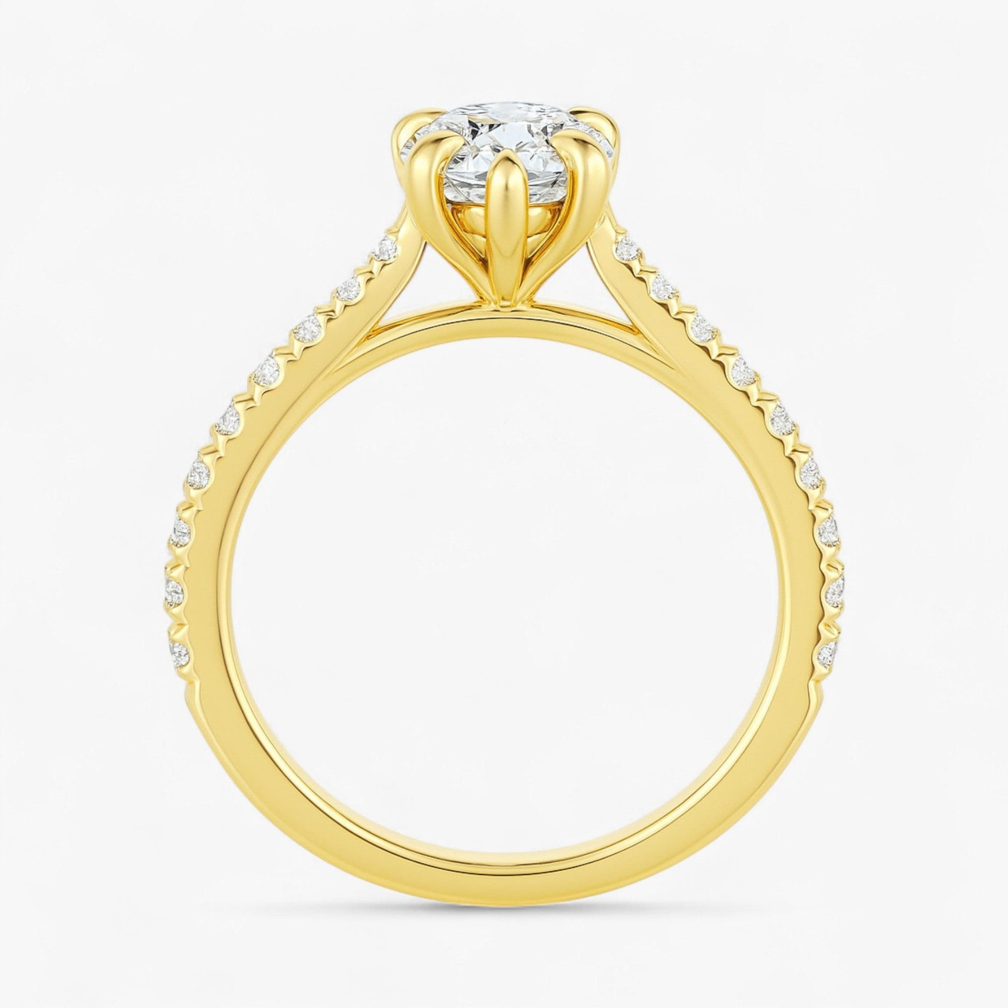 The Signature Cathedral Pavé Engagement Ring | Pear