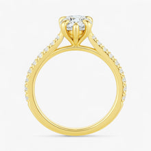 The Signature Cathedral Pavé Engagement Ring | Pear