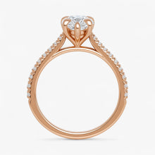 The Signature Cathedral Pavé Engagement Ring | Pear