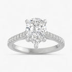 The Signature Cathedral Pavé Engagement Ring | Pear