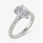 The Signature Cathedral Pavé Engagement Ring | Pear