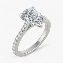 The Signature Cathedral Pavé Engagement Ring | Pear