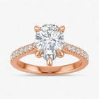 The Signature Cathedral Pavé Engagement Ring | Pear