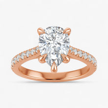 The Signature Cathedral Pavé Engagement Ring | Pear