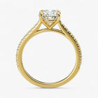 The Signature Cathedral Pavé Engagement Ring | Cushion
