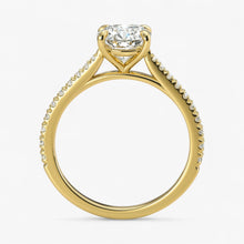 The Signature Cathedral Pavé Engagement Ring | Cushion