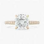 The Signature Cathedral Pavé Engagement Ring | Cushion