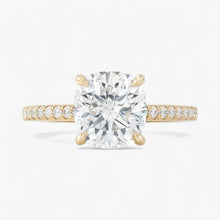 The Signature Cathedral Pavé Engagement Ring | Cushion